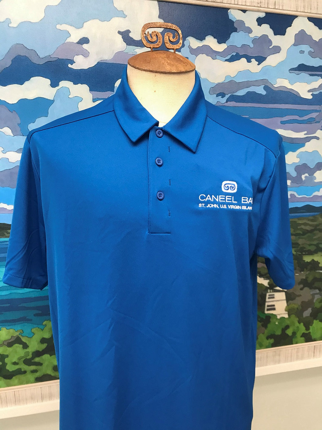 Short Sleeve Polo Shirt with Iconic Caneel Bay Resort logo